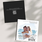 シンプルな結婚写真の事前案内状カスタムデザイン 案内状