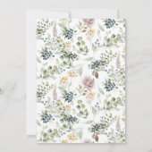 シンプルな結婚前のお茶会招待状 招待状 (裏面)