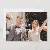 シンプルな結婚報告カード 案内状 (正面)