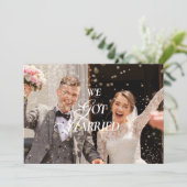 シンプルな結婚報告カード 案内状 (スタンド正面)
