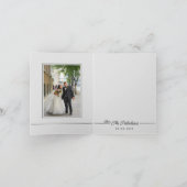 シンプルな結婚式のお礼カード - 感謝 (内部)