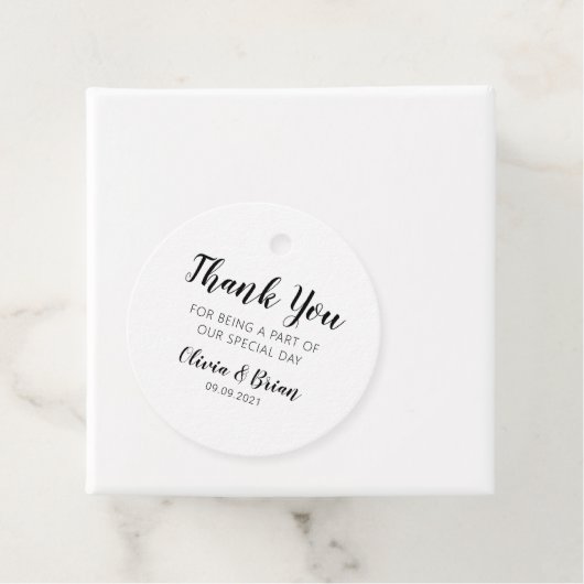シンプルな結婚式のお礼タグ フェイバータグ (インサイチュ)
