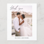 シンプルな結婚式のお礼フォトカード チラシ (正面)