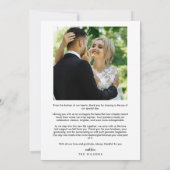 シンプルな結婚式のお礼メッセージ サンキューカード (裏面)