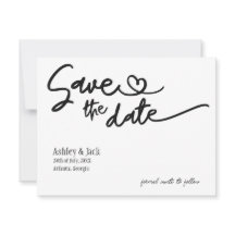 シンプルな結婚式のご案内カード