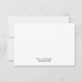 シンプルな結婚式のカスタムネームサンクスギフト サンキューカード (裏面)