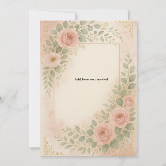 シンプルな結婚式のテンプレート 招待状 (裏面)