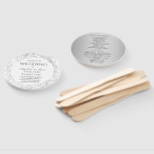 シンプルな結婚式のプログラム ハンドファン (組立なし)