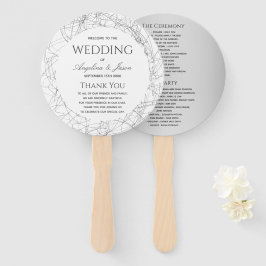 シンプルな結婚式のプログラム ハンドファン
