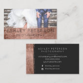 シンプルな結婚式の写真撮影のばら色の金ゴールドブラシストローク 名刺 (正面/裏面)