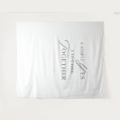 シンプルな結婚式の写真用背景「A Simple Yes」 タペストリー (正面(横))