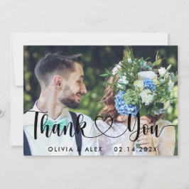 シンプルな結婚式の写真 感謝のカード 招待状