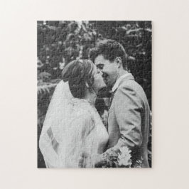 シンプルな結婚式の写真 新婚カップル ジグソーパズル