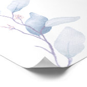 シンプルな結婚式の受付席次表 ライトブルー ポスター (角)