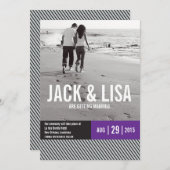 シンプルな結婚式の延期のお知らせ | 結婚式 招待状 (正面/裏面)