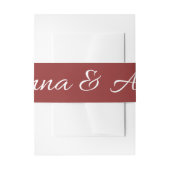 シンプルな結婚式の招待状ベルトバンド 招待状ベリーバンド (正面例)