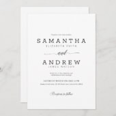 シンプルな結婚式の招待状 招待状 (正面/裏面)