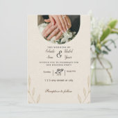 シンプルな結婚式の招待状 招待状 (スタンド正面)