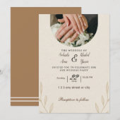 シンプルな結婚式の招待状 招待状 (正面/裏面)