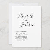 シンプルな結婚式の招待状 招待状 (正面)