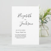 シンプルな結婚式の招待状 招待状 (スタンド正面)