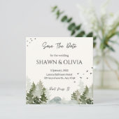 シンプルな結婚式の招待状 Save The Date 招待状 (スタンド正面)