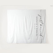 シンプルな結婚式の文字ウェルカムボード装飾背景 タペストリー (正面(横))