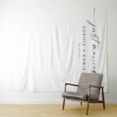 シンプルな結婚式の文字ウェルカムボード装飾 タペストリー (インサイチュ(横))