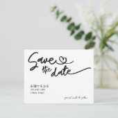 シンプルな結婚式の案内カード セーブザデート (スタンド正面)