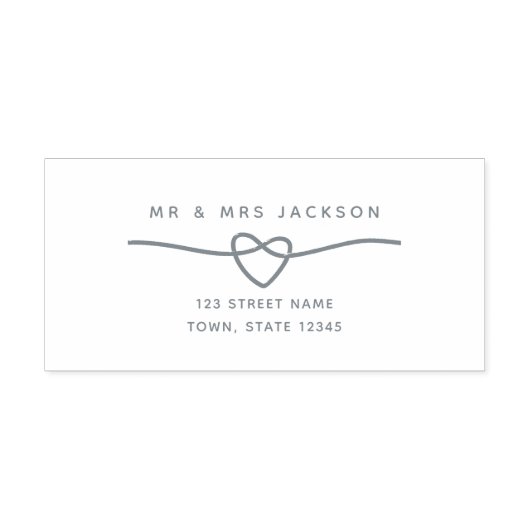 シンプルな結婚式の返信住所 セルフインキングスタンプ (デザイン)