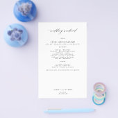 シンプルな結婚式の週末のスケジュールテンプレート チラシ (シングル)