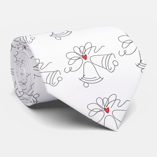 シンプルな結婚式の鐘パターンネクタイ ネクタイ (ロール)