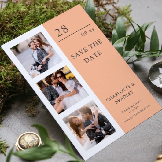 シンプルな結婚式のSave The Date写真 セーブザデート