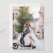 シンプルな結婚式のSave The Date写真 セーブザデート (裏面)