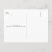 シンプルな結婚式のSave the Date ポストカード (裏面)