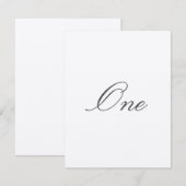 シンプルな結婚式テーブルナンバー 招待状 (正面/裏面)
