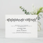 シンプルな結婚式中止のお知らせ 案内状 (スタンド正面)