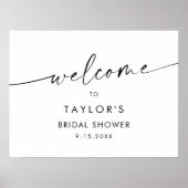 シンプルな結婚式前祝いのウェルカムサイン ポスター (正面)