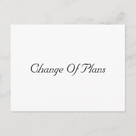 シンプルな結婚式延期のお知らせ 案内ポストカード