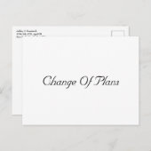 シンプルな結婚式延期のお知らせ 案内ポストカード (正面/裏面)