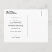 シンプルな結婚式延期のお知らせ 案内ポストカード (裏面)