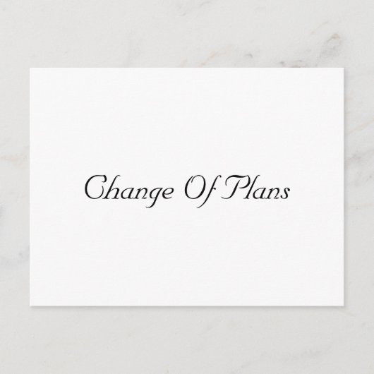 シンプルな結婚式延期のお知らせ 案内ポストカード (正面)