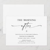 シンプルな結婚式後モーニングブランシュ 招待状 (正面/裏面)