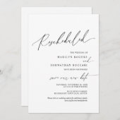 シンプルな結婚式招待状延期のお知らせ 招待状 (正面/裏面)