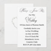 シンプルな結婚式招待状 招待状 (正面/裏面)