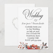 シンプルな結婚式招待状 招待状 (正面/裏面)