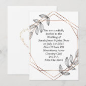 シンプルな結婚式招待状 招待状 (正面/裏面)