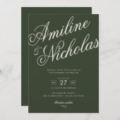 シンプルな結婚式招待状 招待状 (正面/裏面)