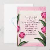 シンプルな結婚式招待状 招待状 (正面/裏面)