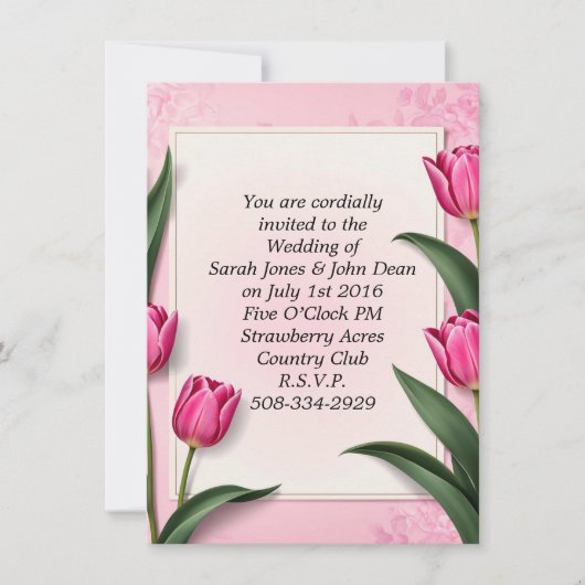 シンプルな結婚式招待状 招待状 (正面)